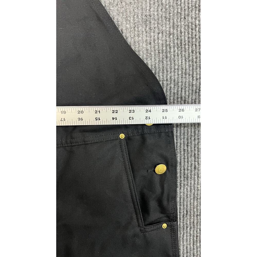 Carhartt Firm Duck Insulated Bib Overalls Mens 2XL Tall Black Work Wear Canvas - Picture 7 of 11